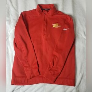 Nike red golf M half zip sweater paraclete active gold